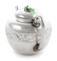 A Japanese Export Silver Three-Piece Tea Service