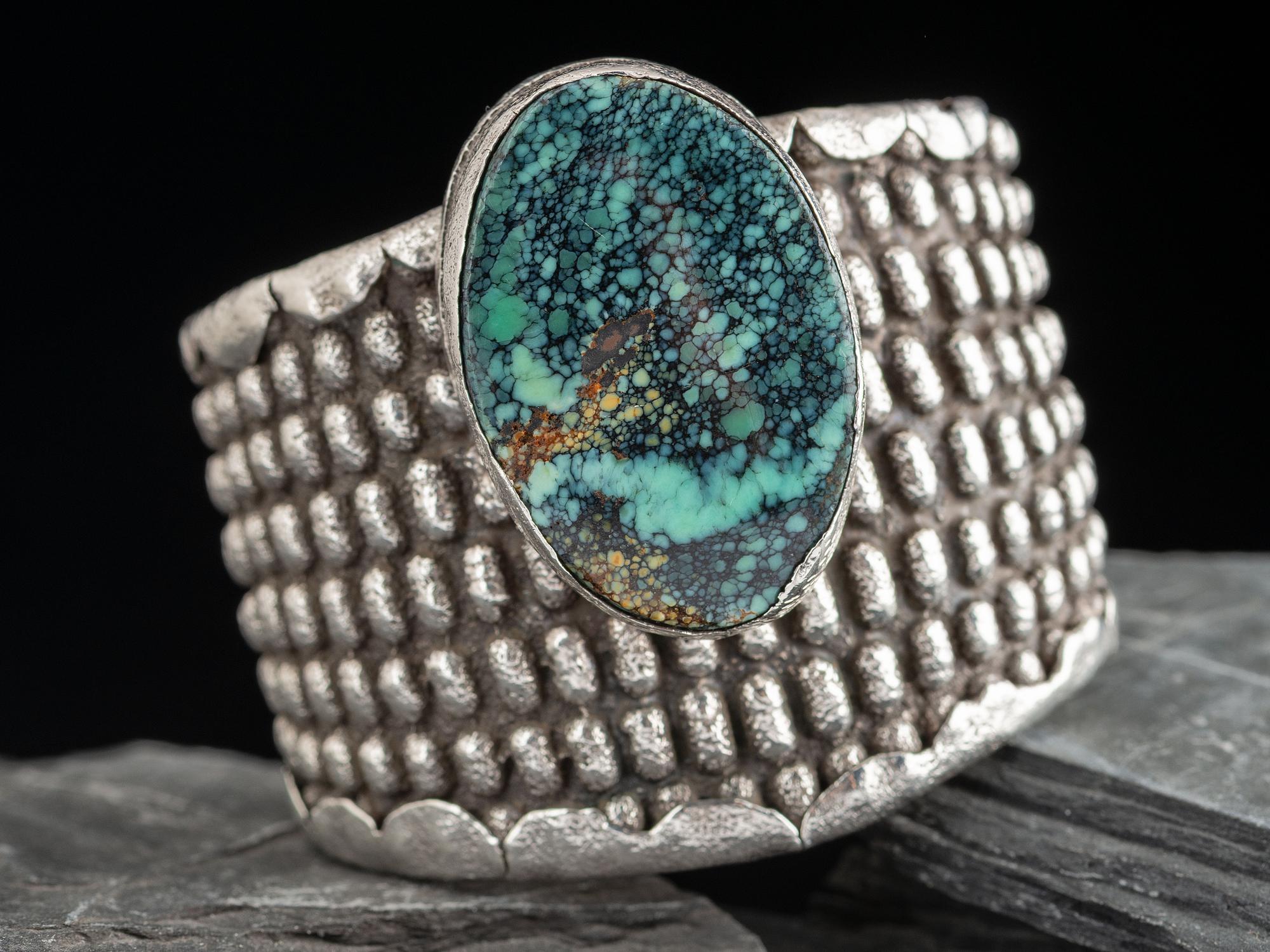 Tufa Cast Sterling Silver Corn Cuff Bracelet