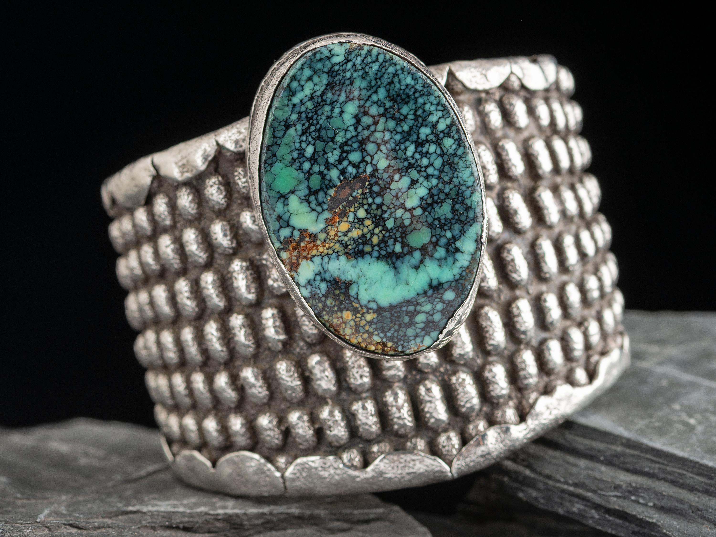 Tufa Cast Sterling Silver Corn Cuff Bracelet