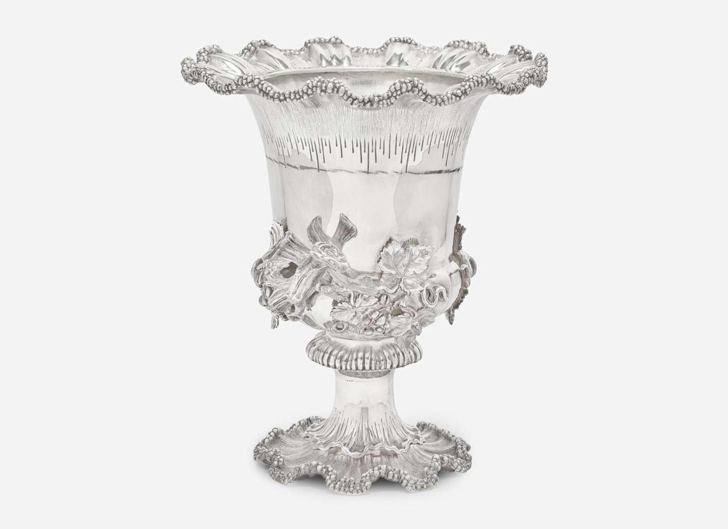 An impressive silverplated wine cooler, H. & Co., late 19th century