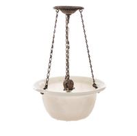 A Continental Gilt Bronze and Alabaster Chandelier