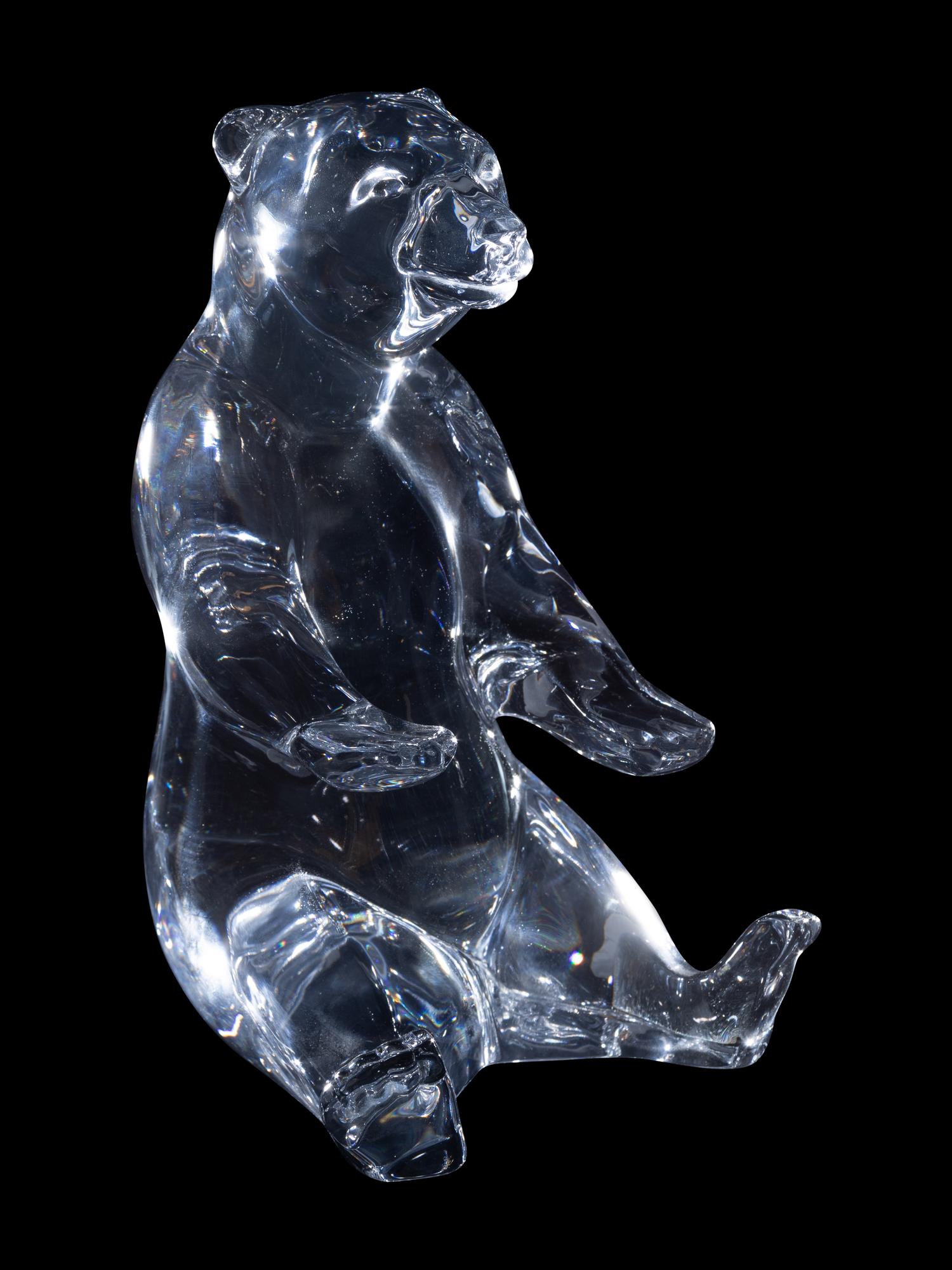 A French Glass Bear Figure
