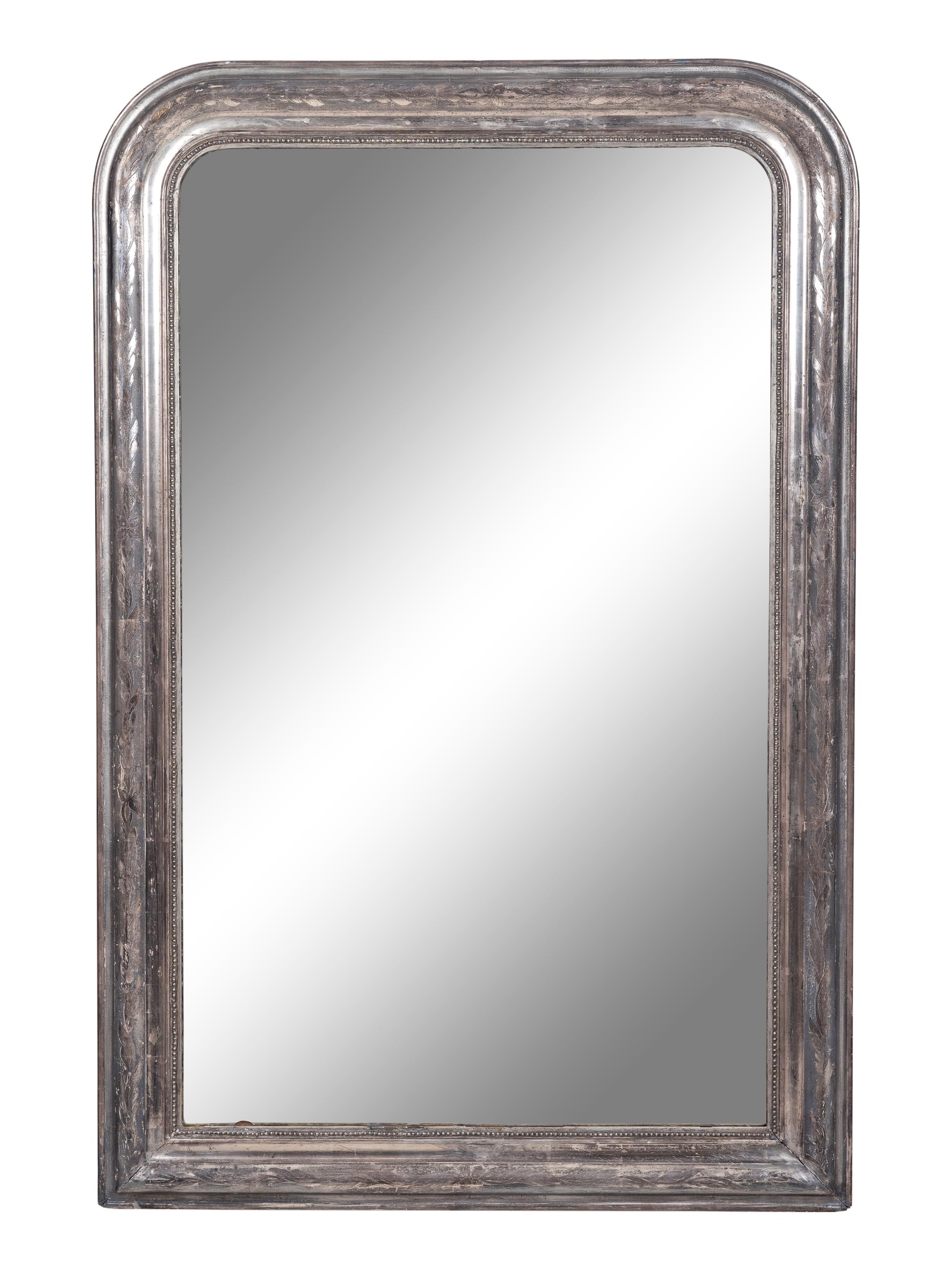 A Louis Philippe Silvered Mirror
