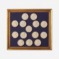 A Group of Six Framed Sets of Italian Plaster Intaglio Impressions 19th century