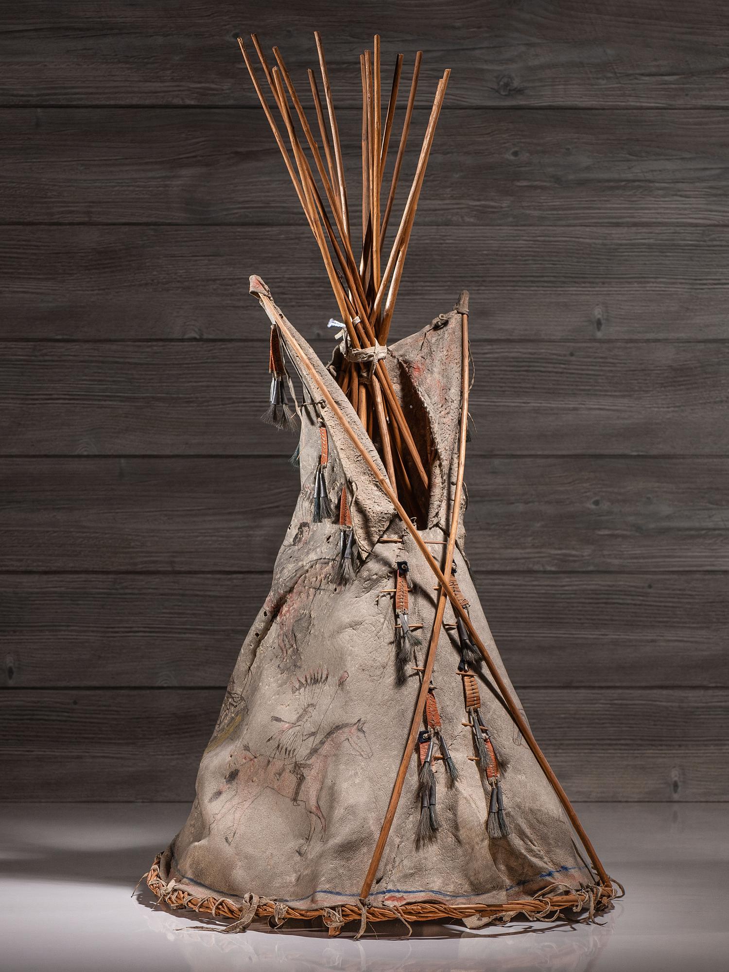 Sioux Painted Hide Model Tipi