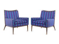 Pair of Directional Lounge Chairs, model 1322 Custom Craft, Inc., USA