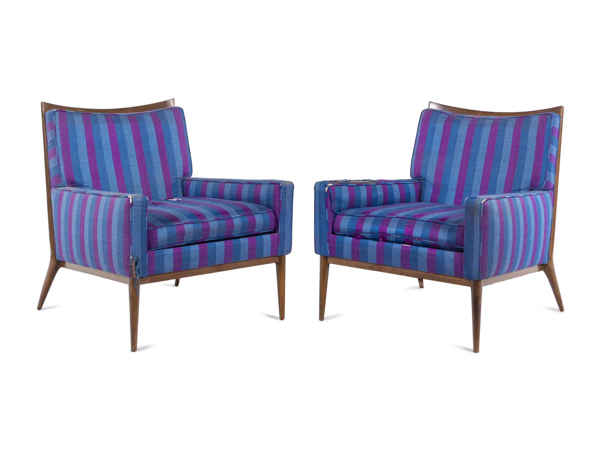 Pair of Directional Lounge Chairs, model 1322 Custom Craft, Inc., USA
