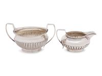 A George III Silver Creamer and Sugar Set