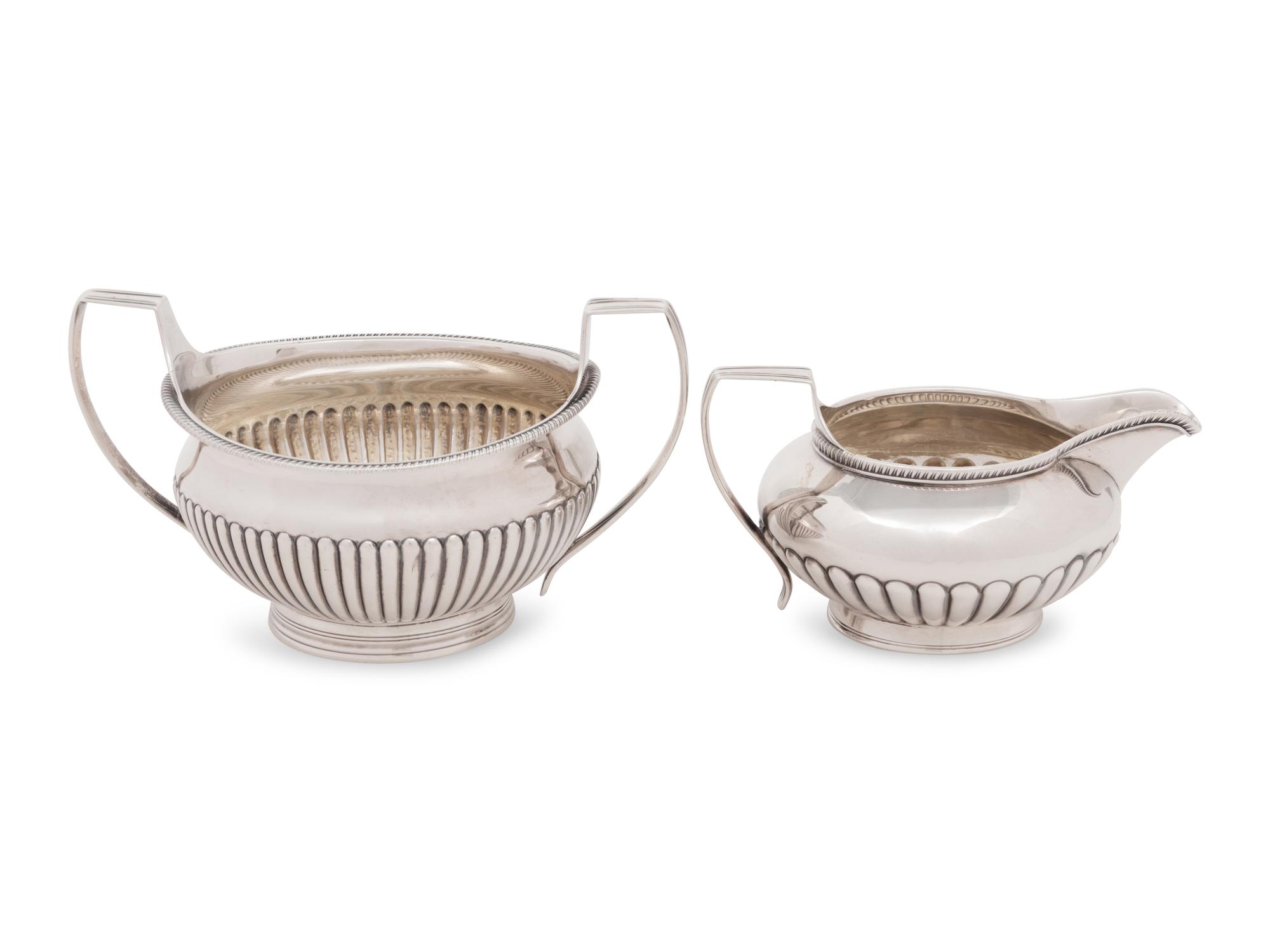 A George III Silver Creamer and Sugar Set