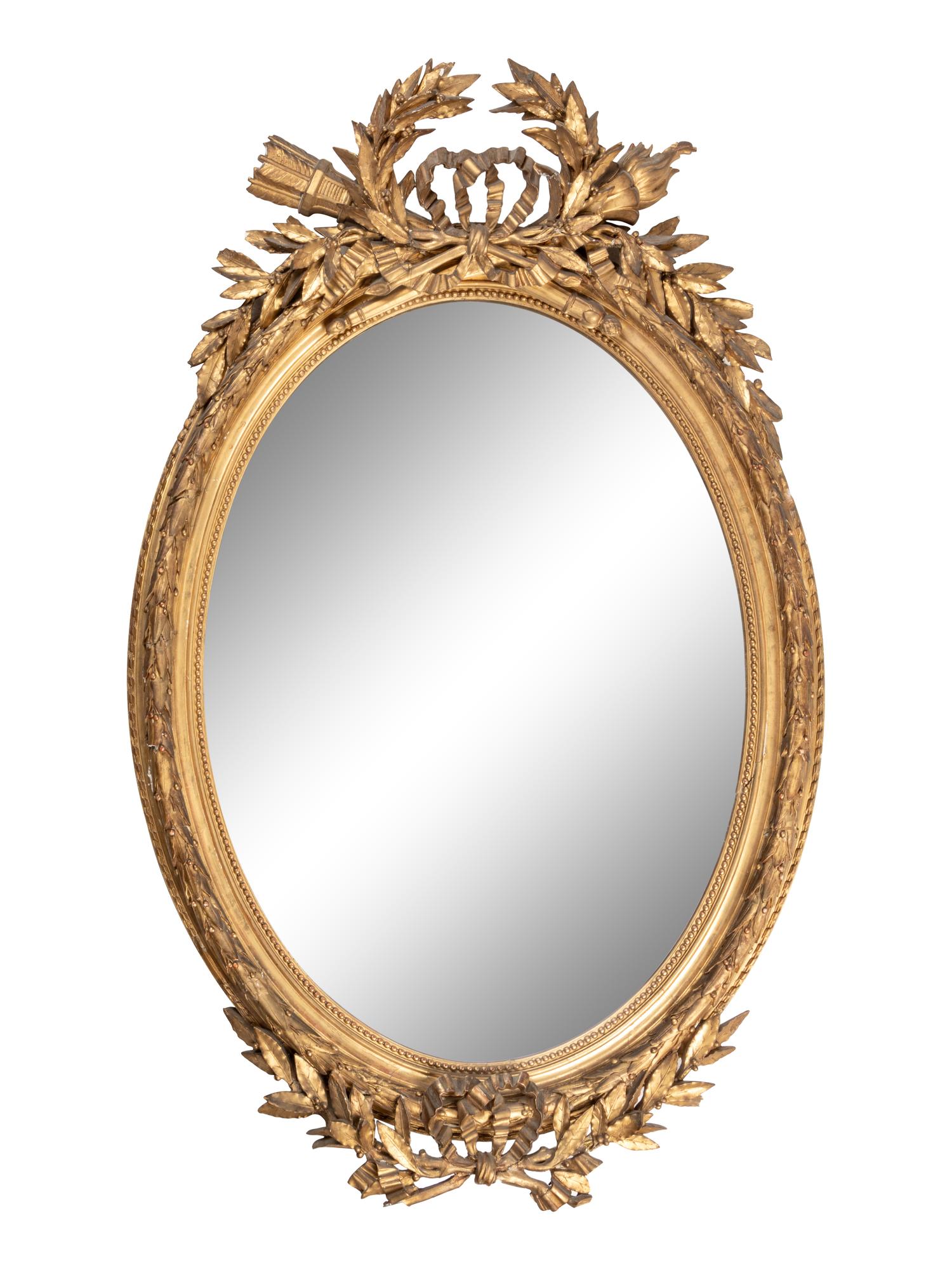 A Louis XVI Giltwood Mirror