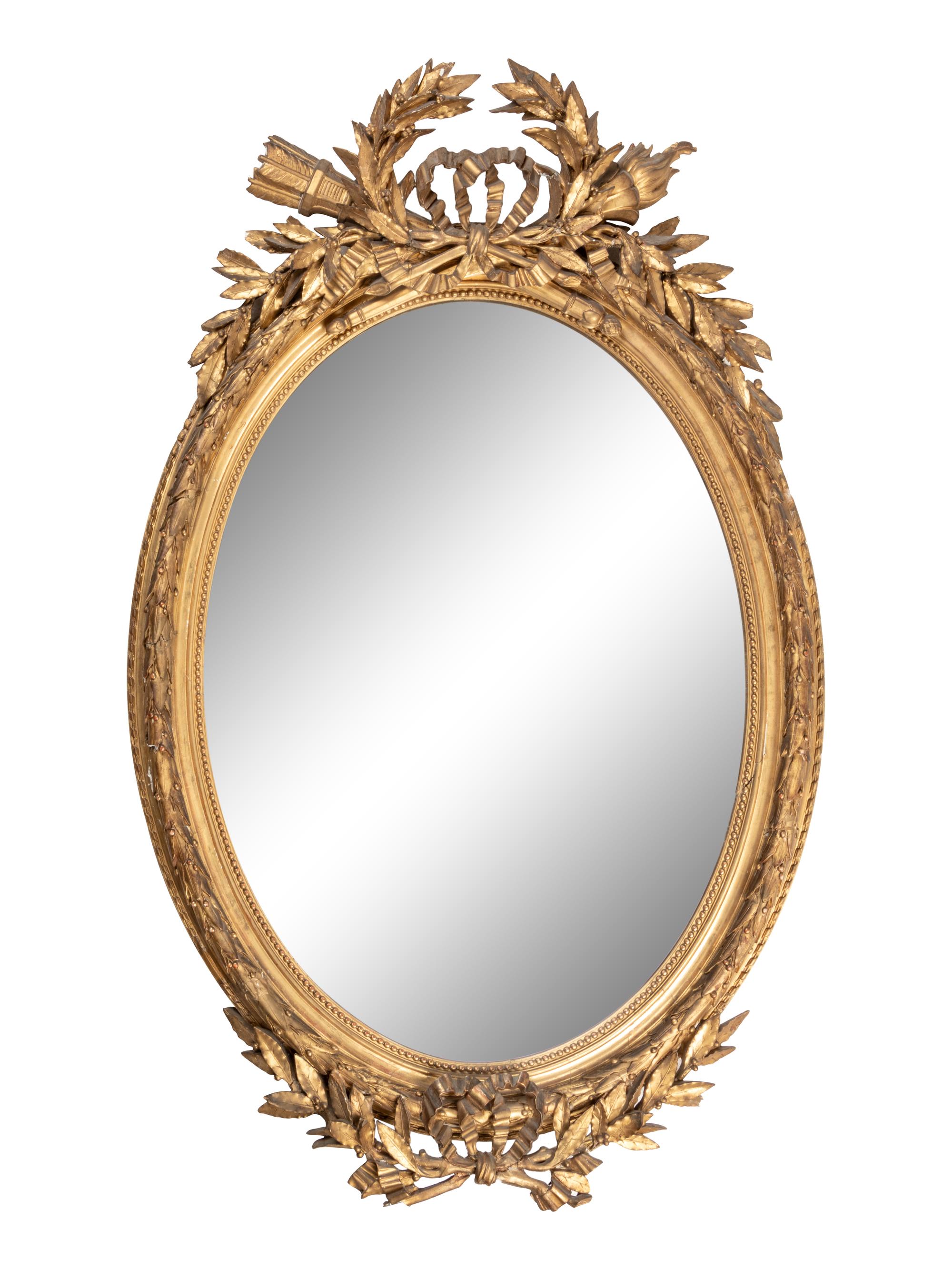 A Louis XVI Giltwood Mirror