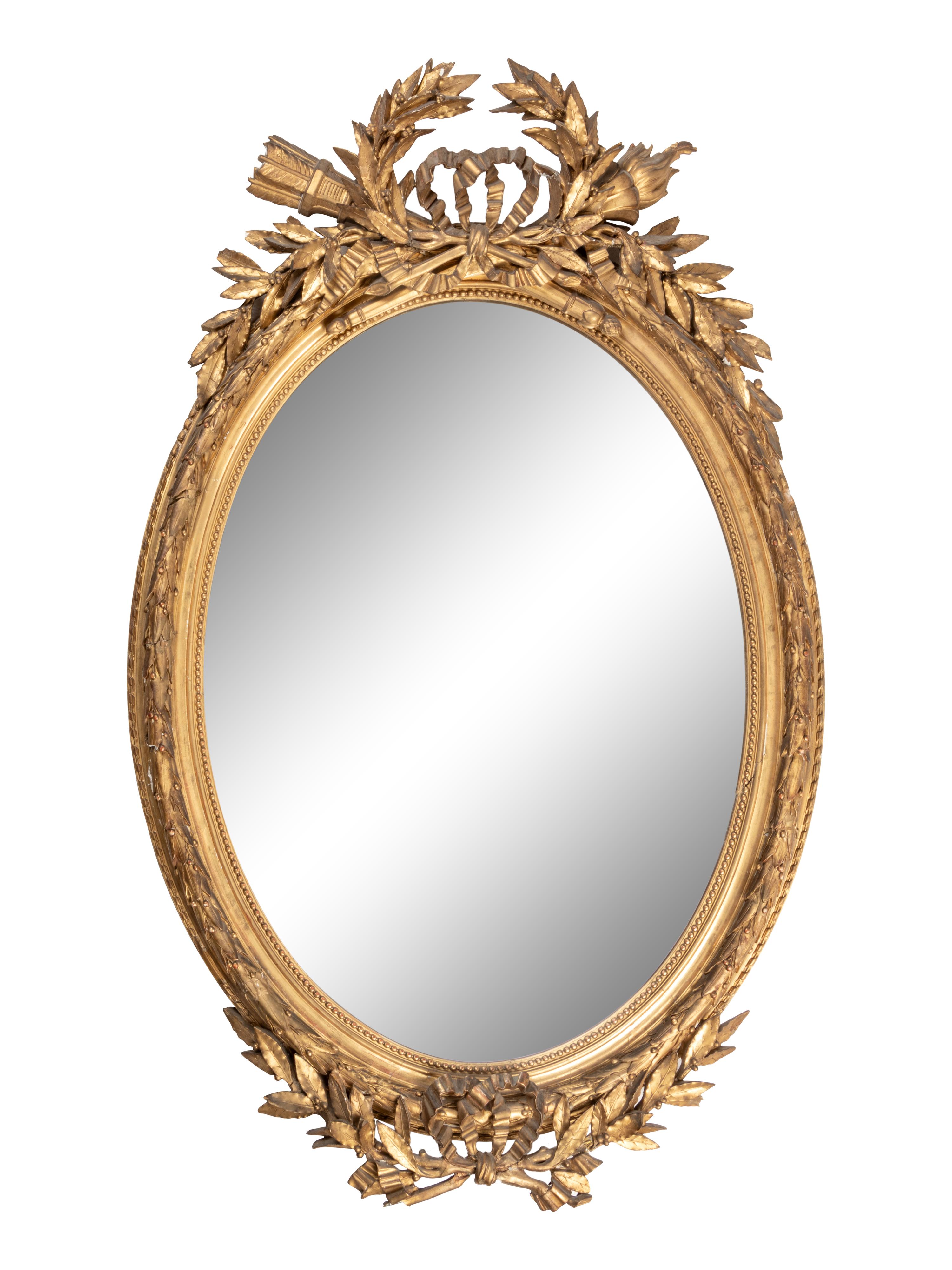 A Louis XVI Giltwood Mirror