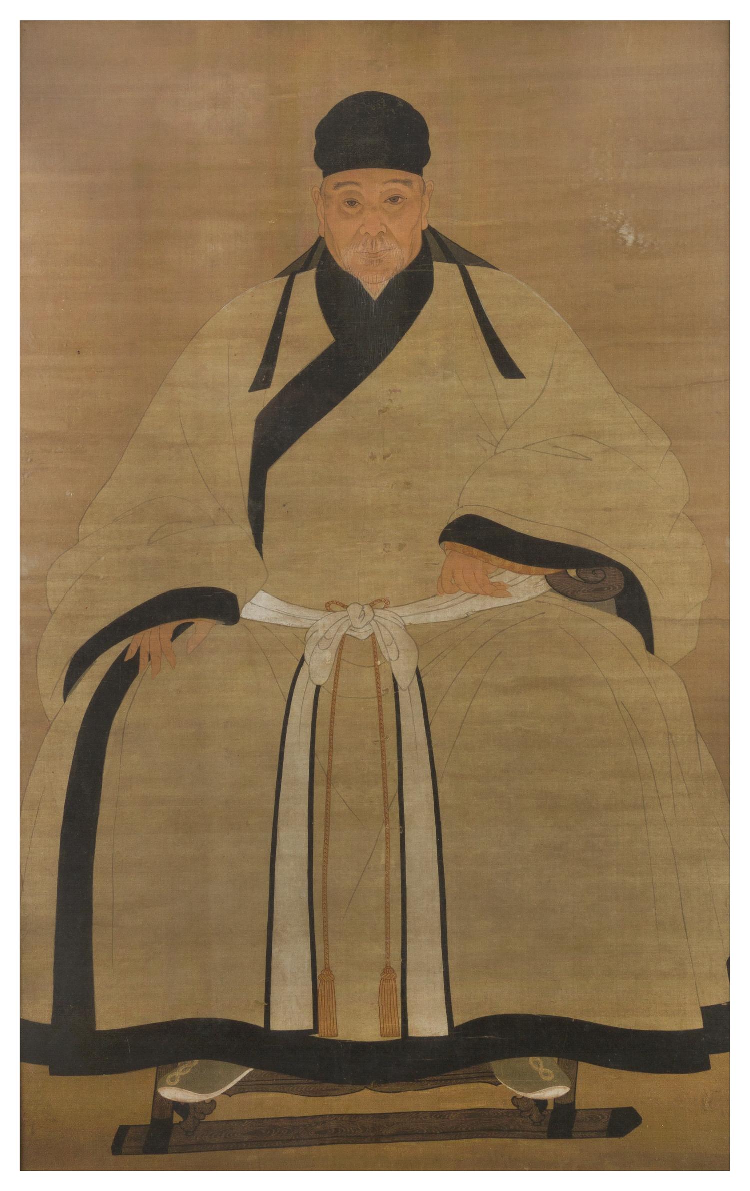 An Ancestor Portrait Height 49 1/2 x width 31 3/8 inches. — LIKELY QING DYNASTY (1644-1911)