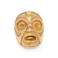 YELLOW GOLD MASK RING