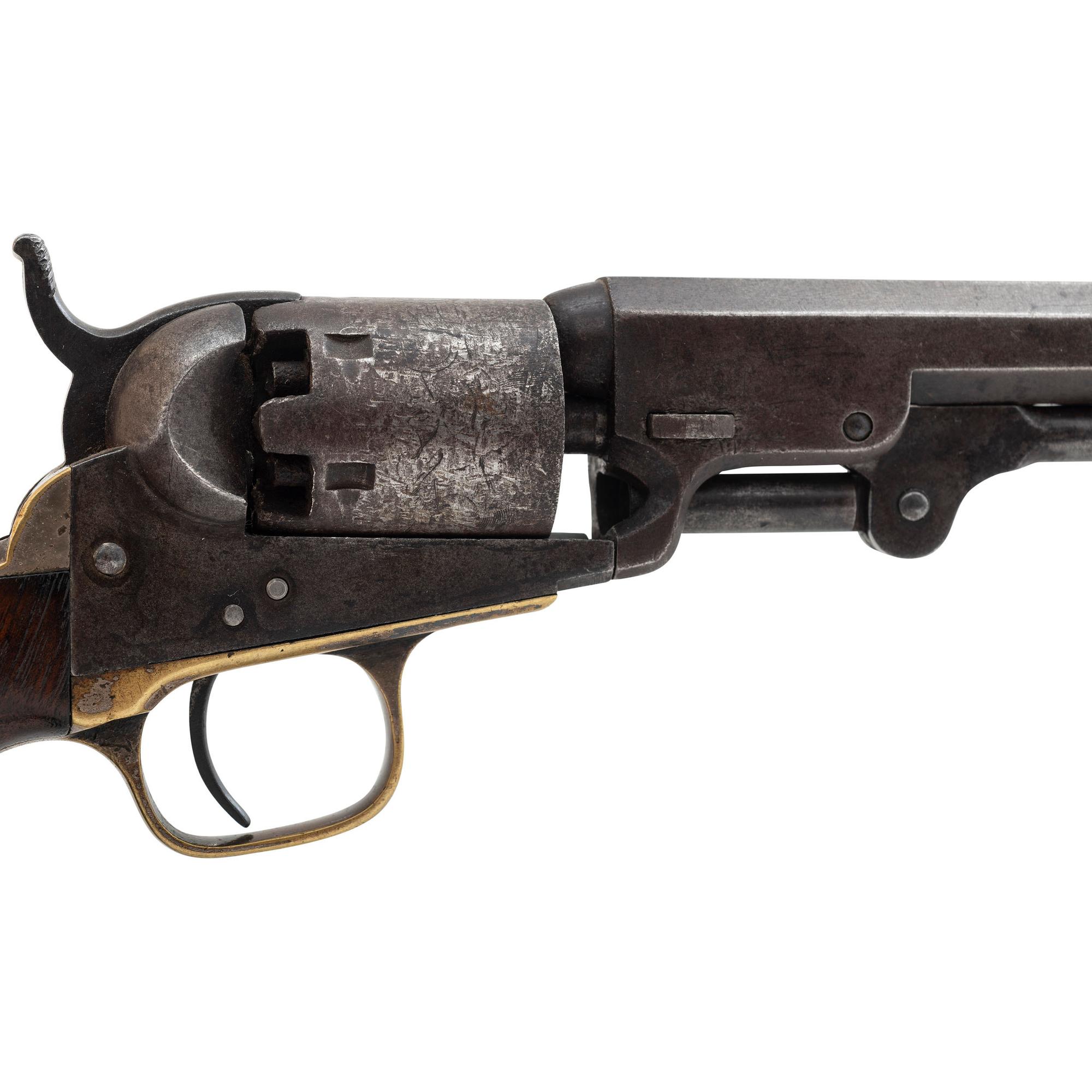 Inscribed Colt Model 1849 Pocket Revolver of Capt. James C. Strong of 21st NY - Wounded at Williamsburg - with some of his letters, published works, and CDV