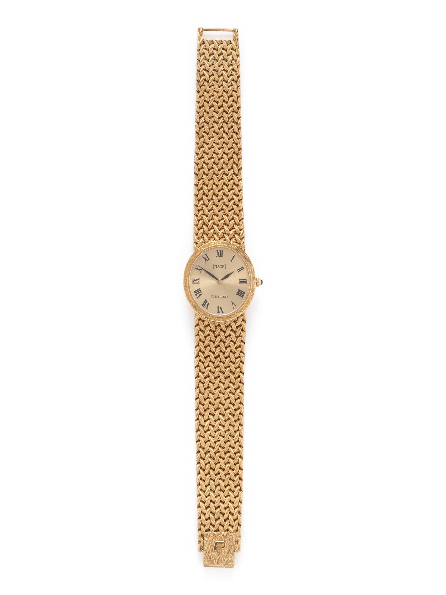 PIAGET FOR CARTIER, YELLOW GOLD WATCH