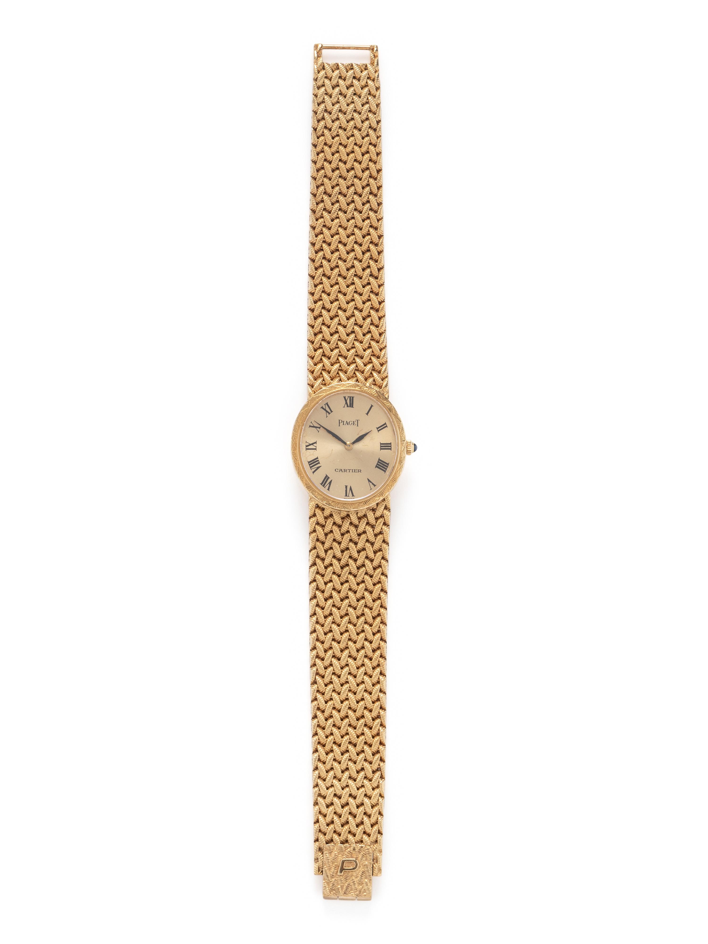 PIAGET FOR CARTIER, YELLOW GOLD WATCH