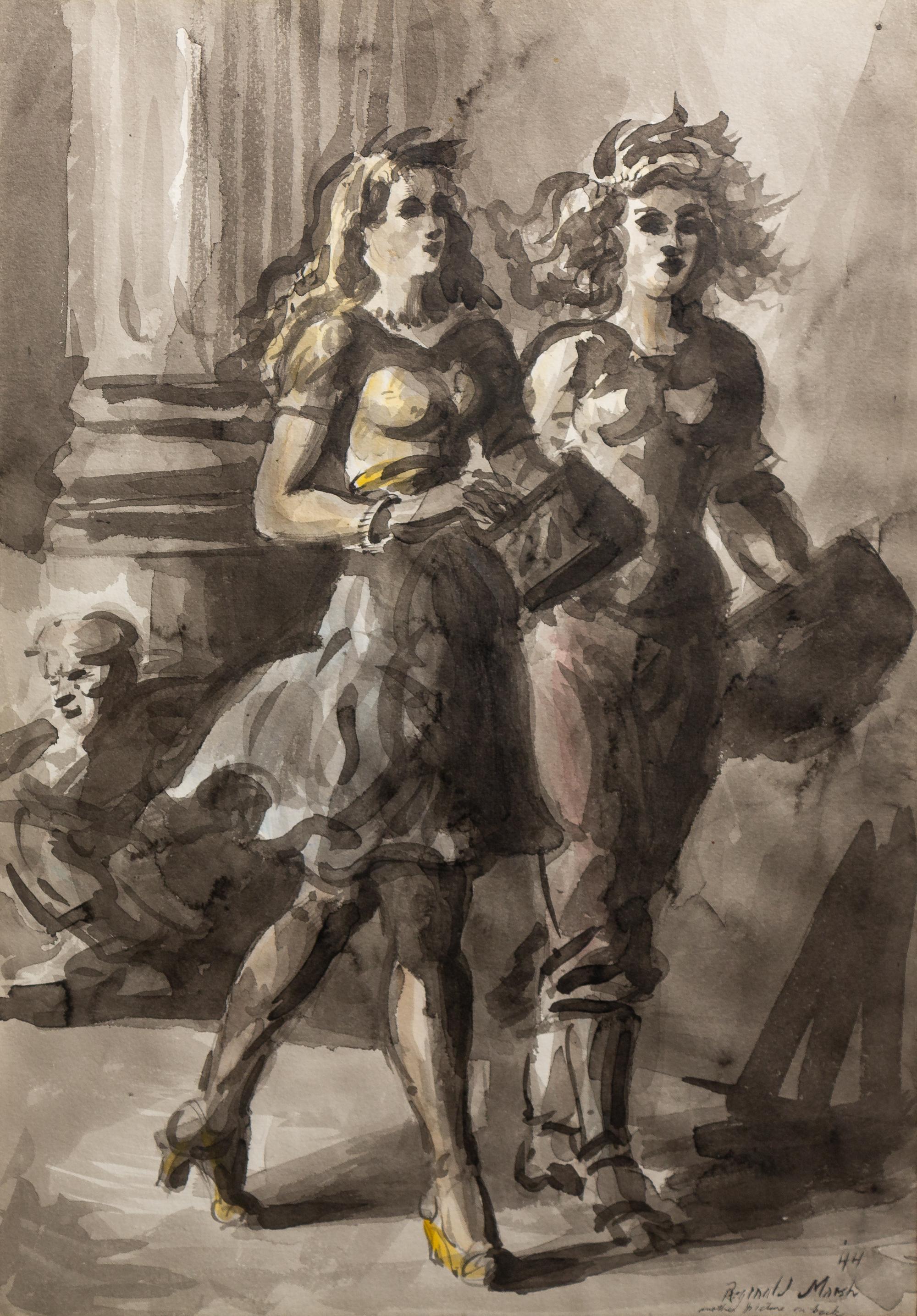 Girls Strolling (a double-sided work), 1943-44