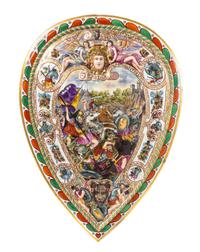 A Capo di Monte Porcelain Plaque Height 23 1/2 inches. — 20TH CENTURY