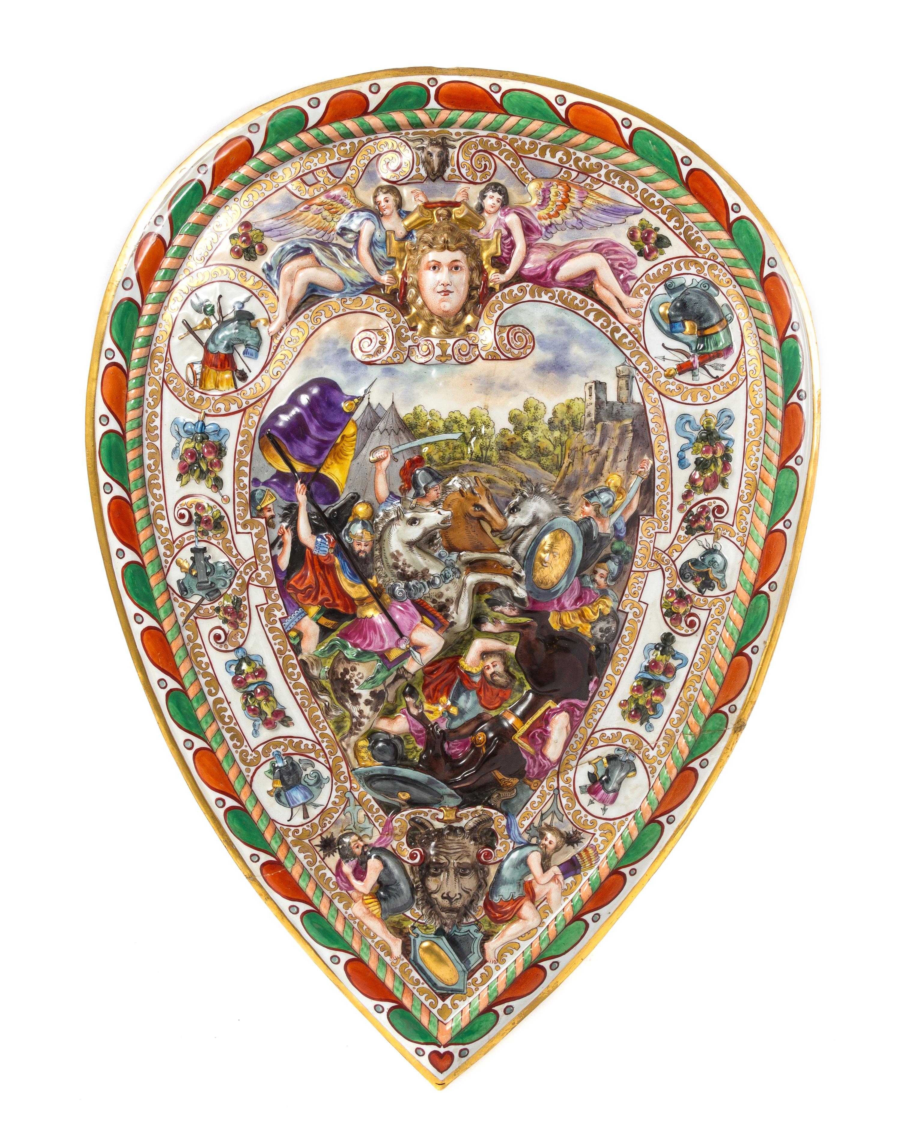 A Capo di Monte Porcelain Plaque Height 23 1/2 inches. — 20TH CENTURY