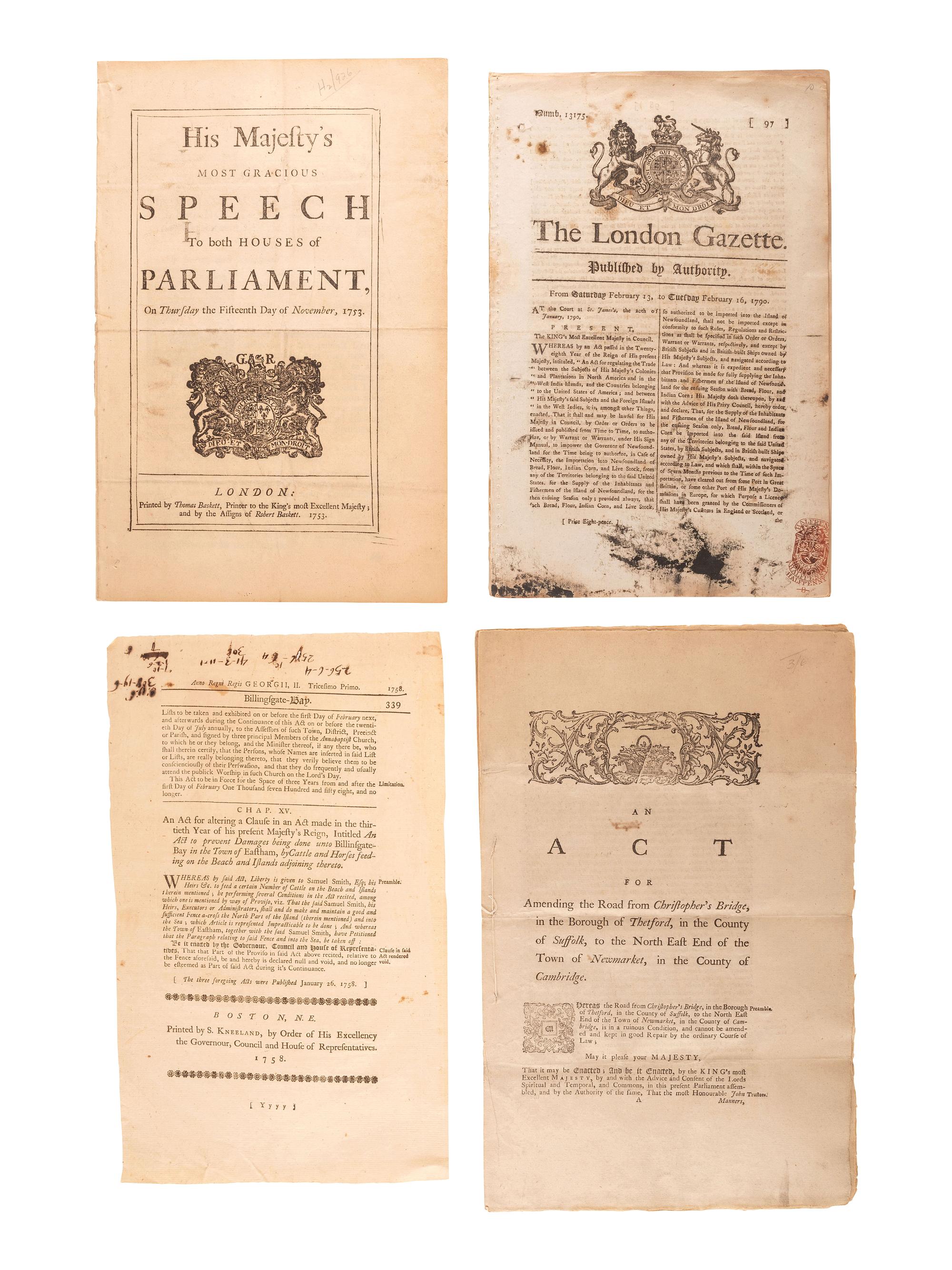 [POLITICS]. A large group of 17th and 18th-century British pamphlets and ephemera.