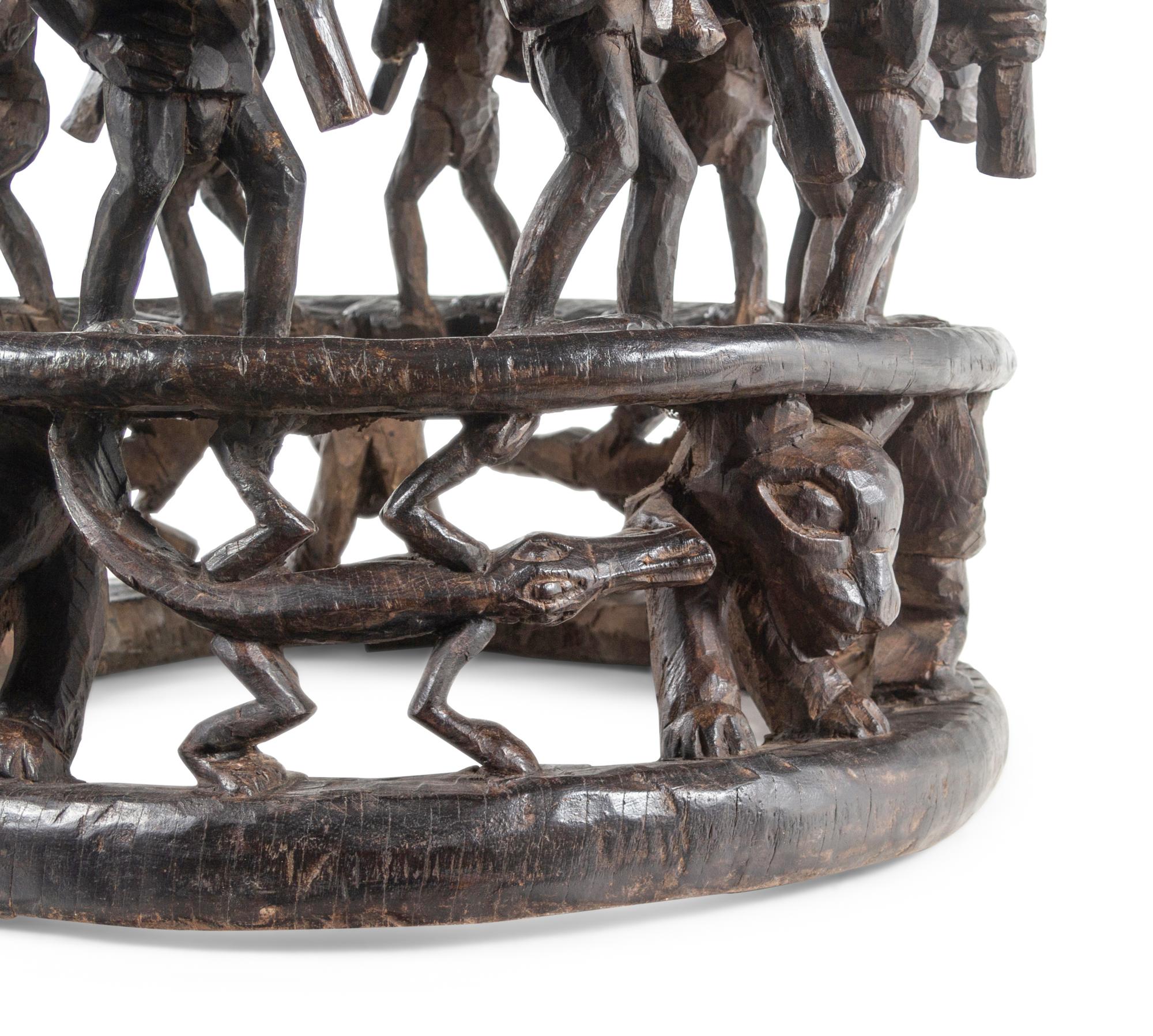 A Bamileke Carved Wood Table
