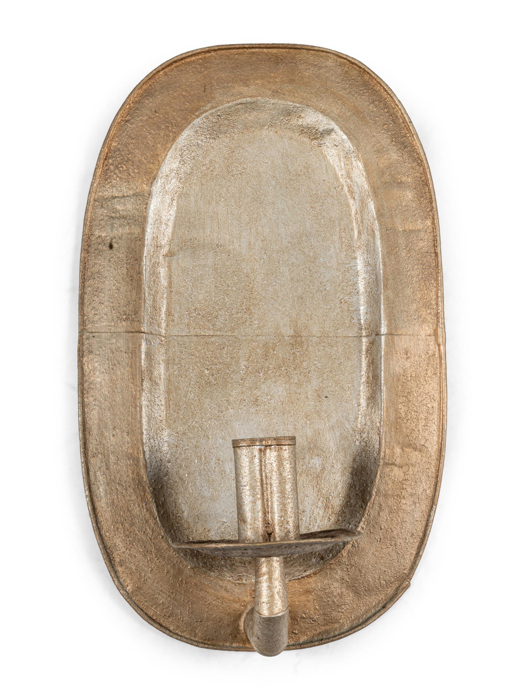 A Set of Four Painted Tin Single-Light Wall Sconces