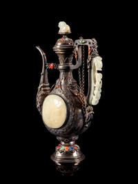 A Jade Inset Ewer