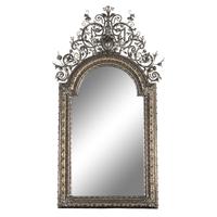 A Baroque Style Silvered Wrought Iron Mirror