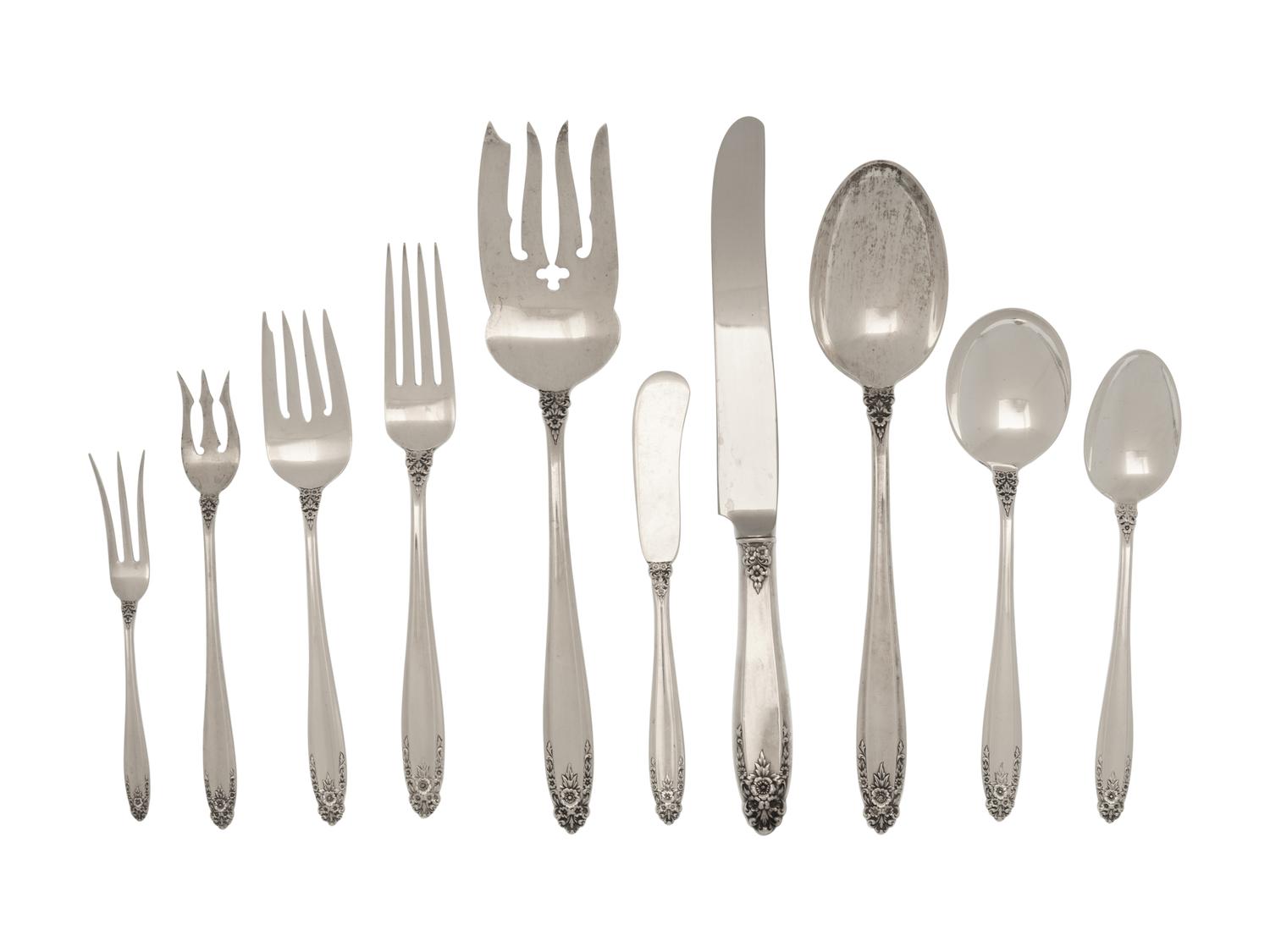 An American Silver Flatware Service