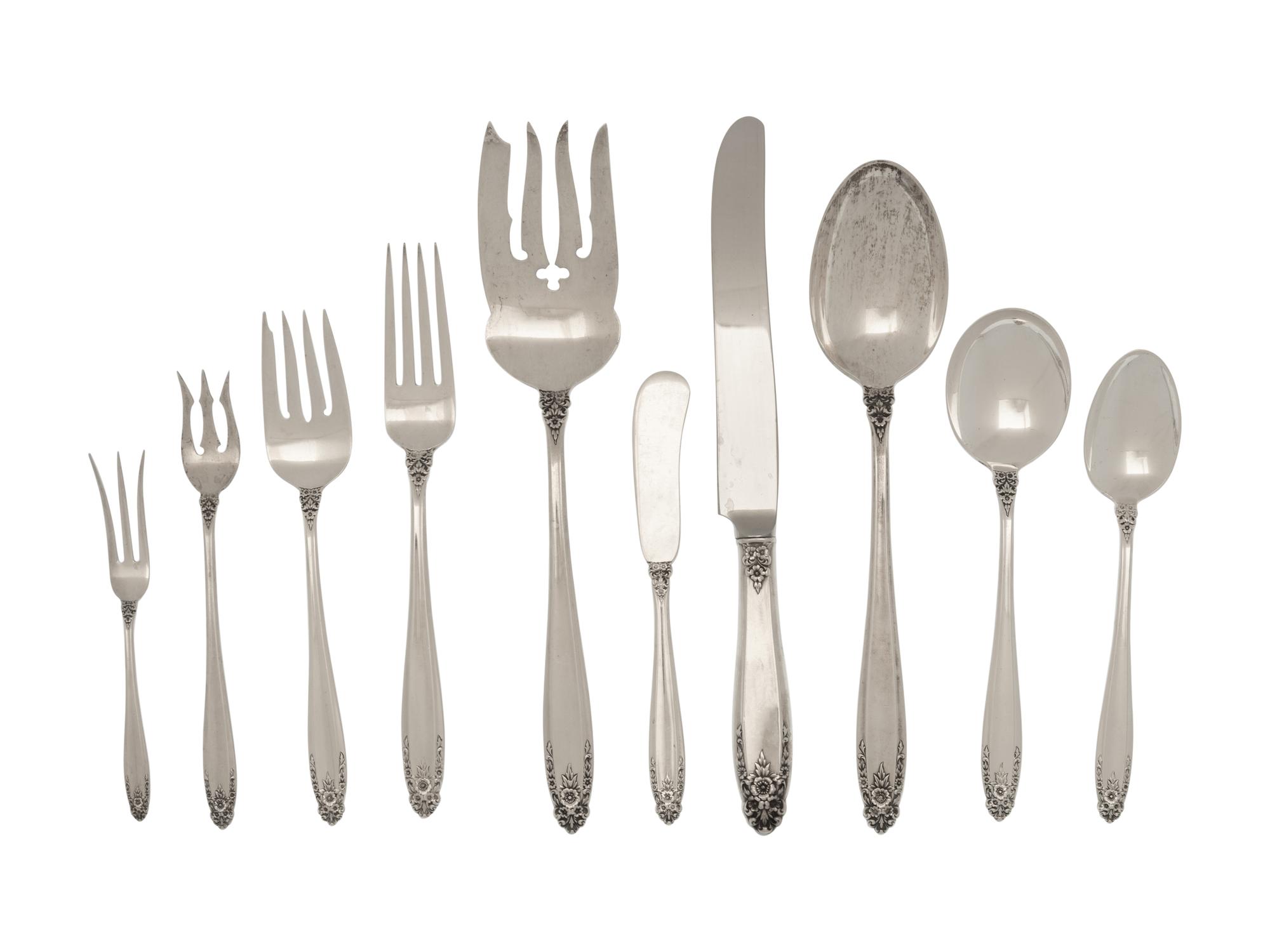 An American Silver Flatware Service