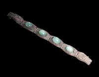 Five Chinese Hardstone Inset Jewelry