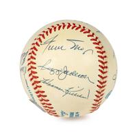 An Original 11 Subject 500 Home Run Club Signed Autograph Baseball With Two Mickey Mantle Signatures (Beckett Authentication Services BAS Certified)