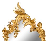 A French Rococo-Style Carved Giltwood Mirror