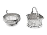 Two Russian Silver Sugar Dishes