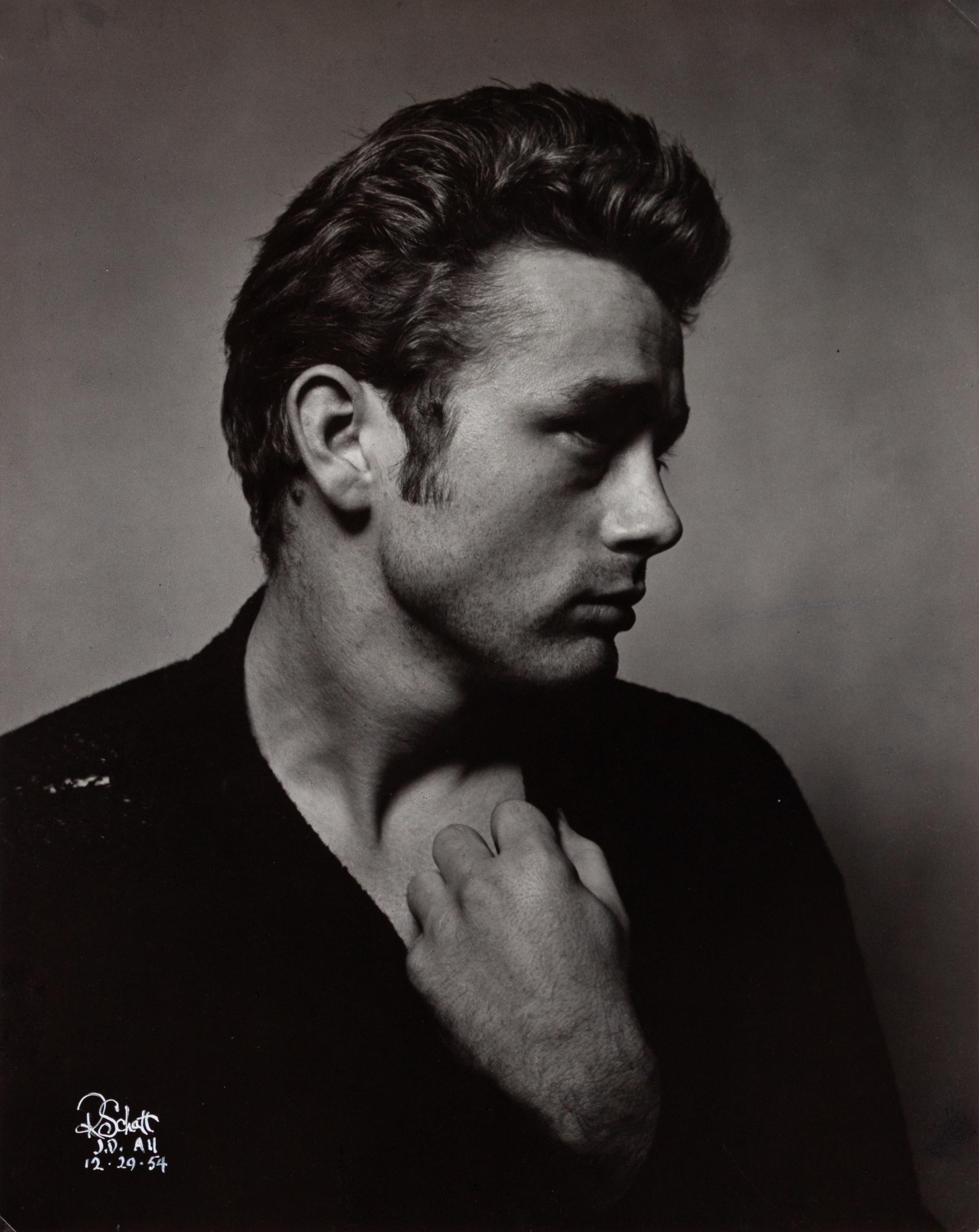 A pair of photographs depicting James Dean