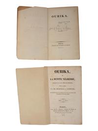 [ENSLAVEMENT - LITERATURE]. DE DURAS, Claire. Ourika. Early printings published in France and Germany in 1824.