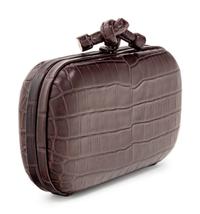 Bottega Veneta Crocodile Box Knot Clutch