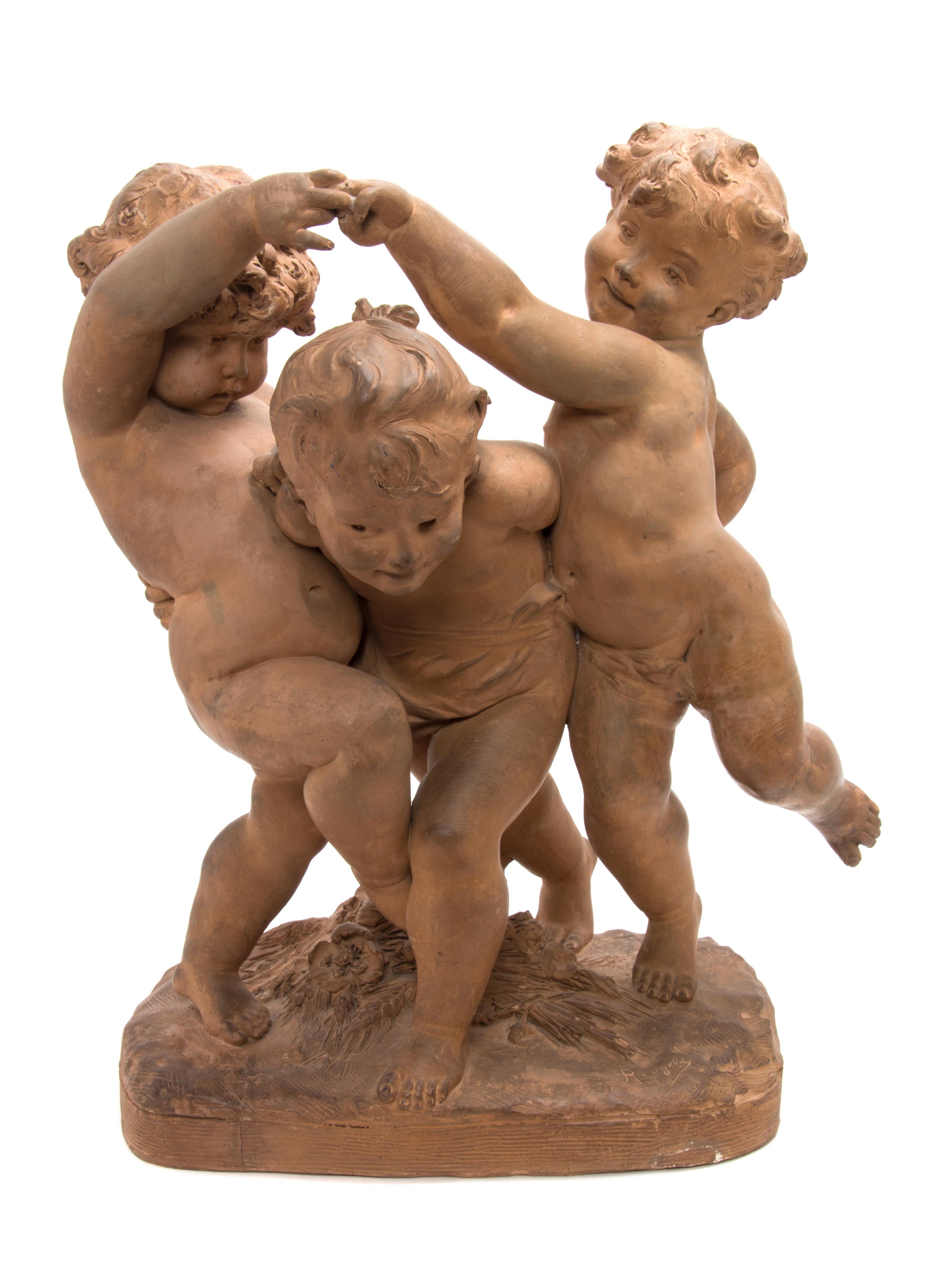 Benoît Rougèlet, (French, 1834-1894), Trois putti jouant