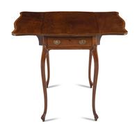 A George III Mahogany and Satinwood Pembroke Table