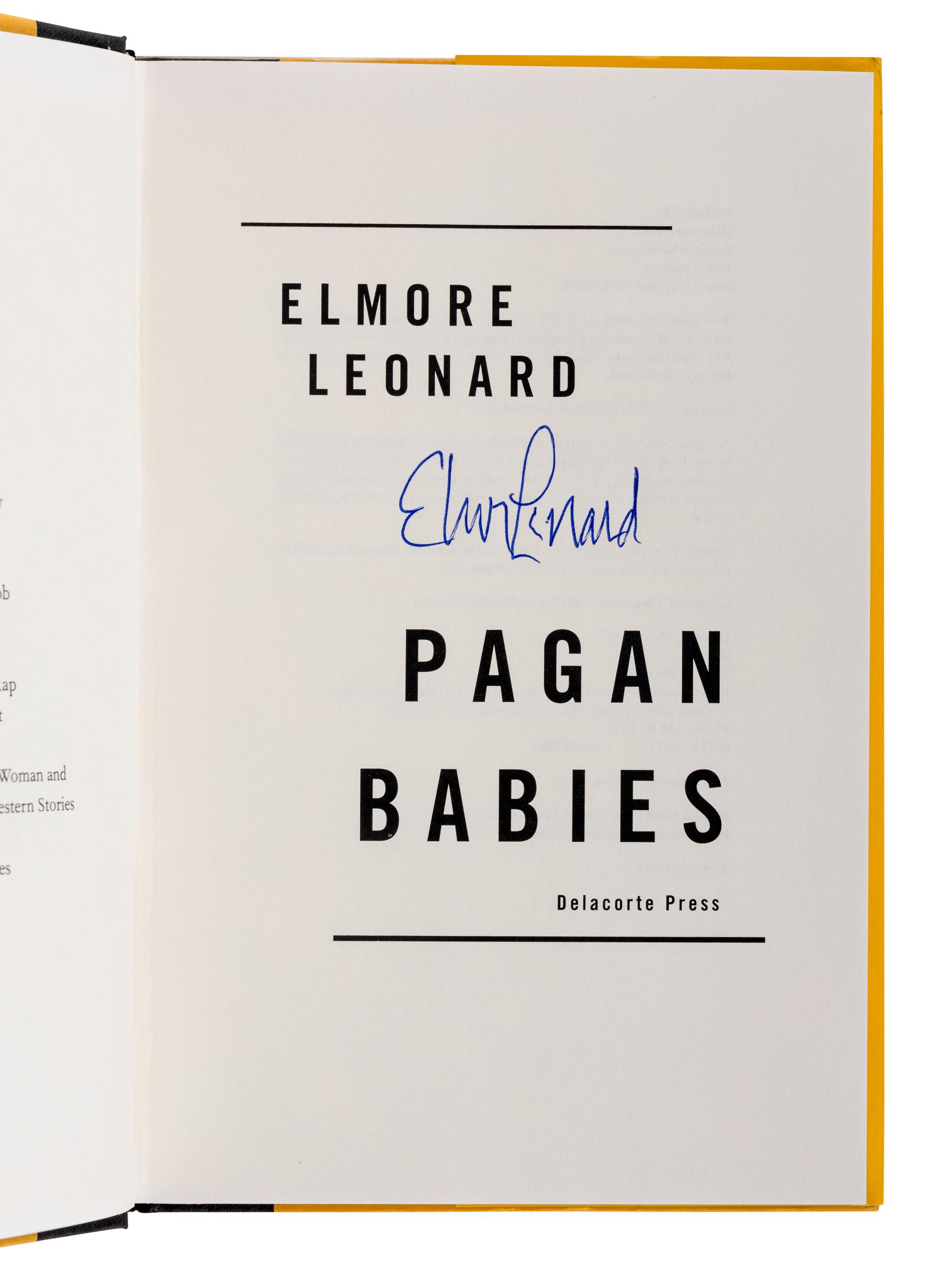 LEONARD, Elmore (1925-2013). A group of 16 works by Leonard, ALL FIRST EDITIONS, MOST SIGNED, comprising: