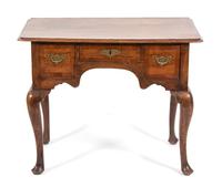 A George II Style Walnut Lowboy Height 27 x width 33 1/2 x depth 20 1/2 inches. — 19TH CENTURY