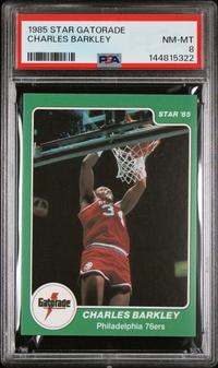 A 1985 Star Charles Barkley Gatorade Slam Dunk Basketball Card (PSA 8 NM-MT)