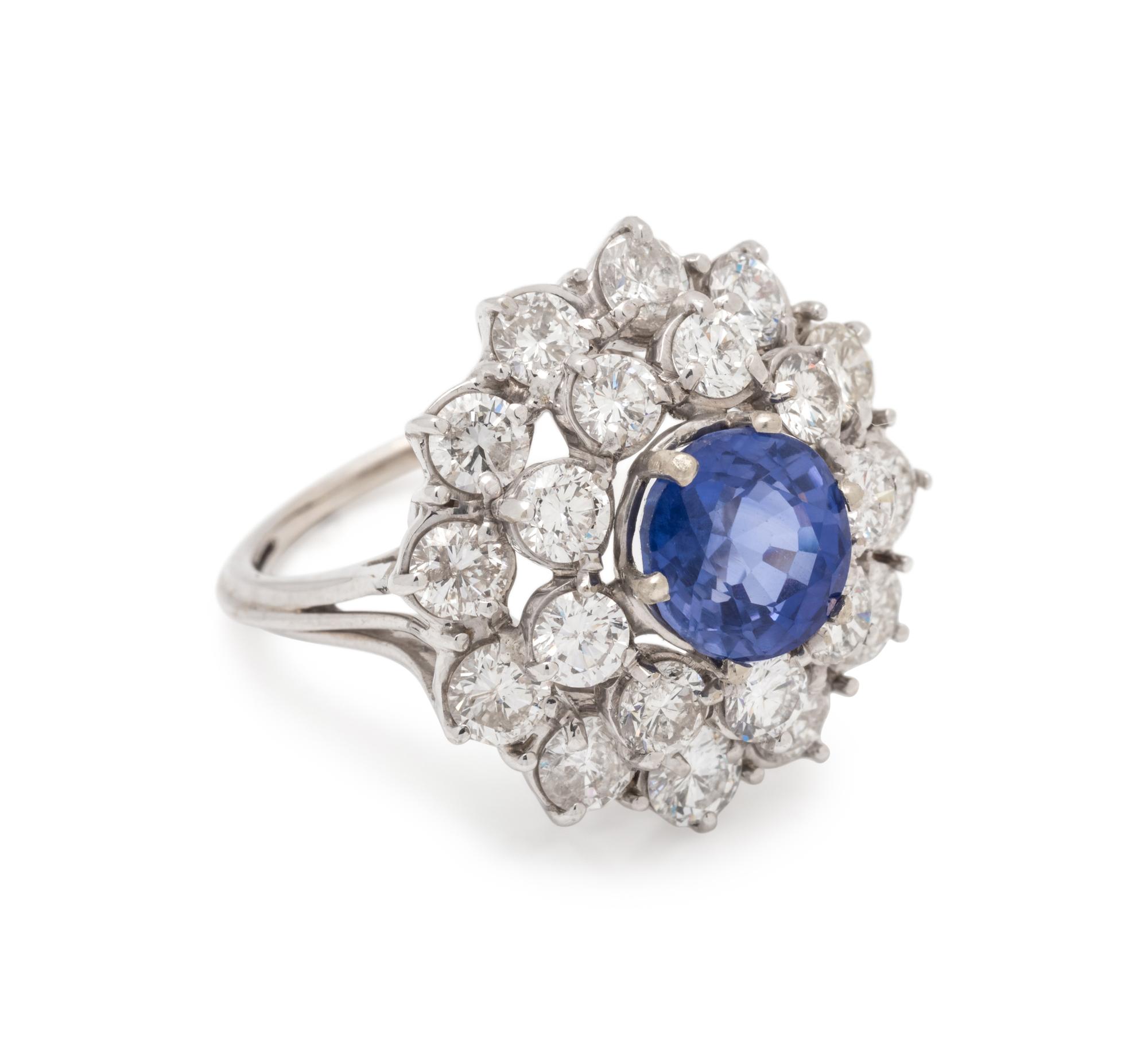 SAPPHIRE AND DIAMOND RING