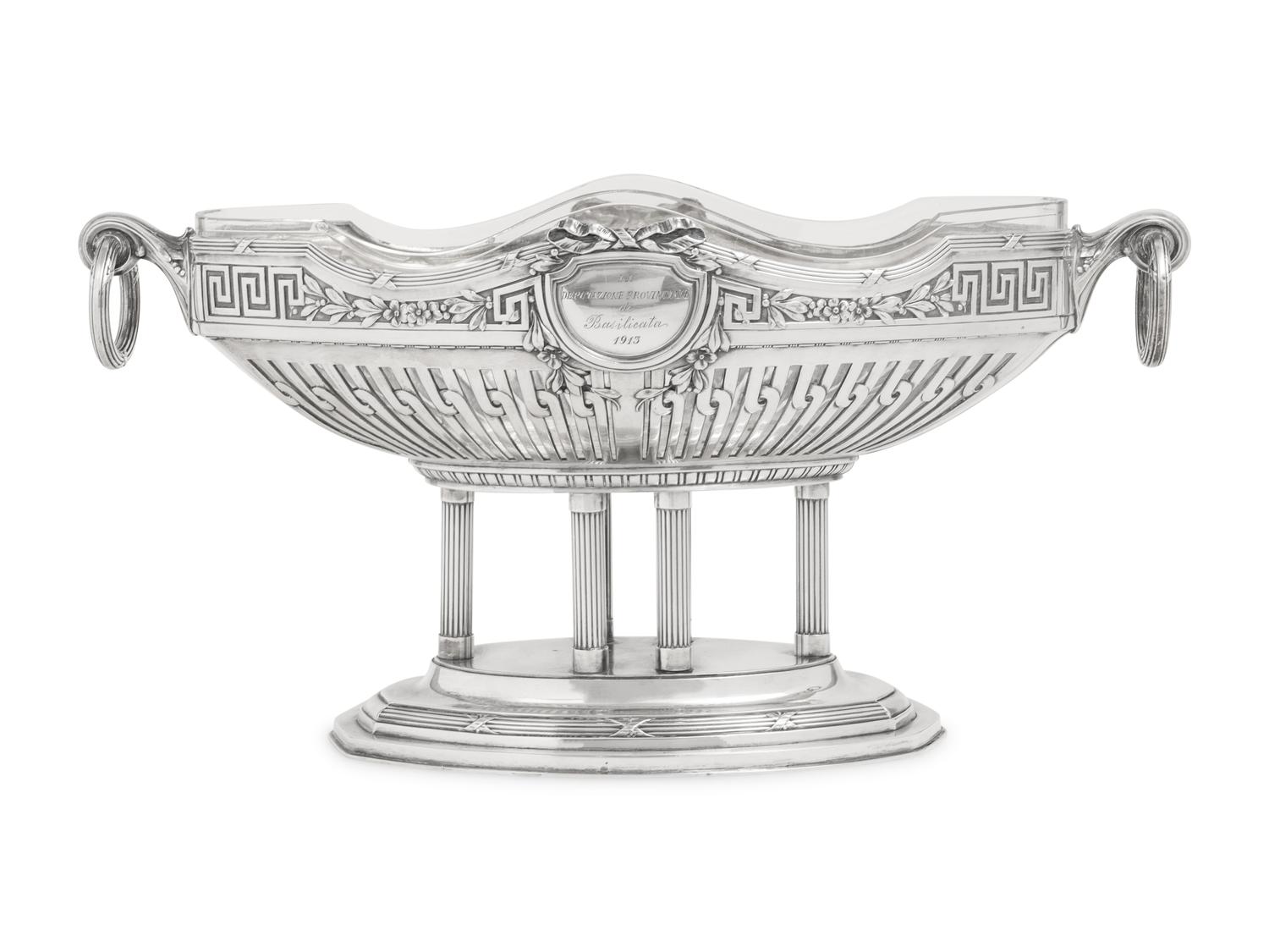 A German Silver Pedestal Center Bowl