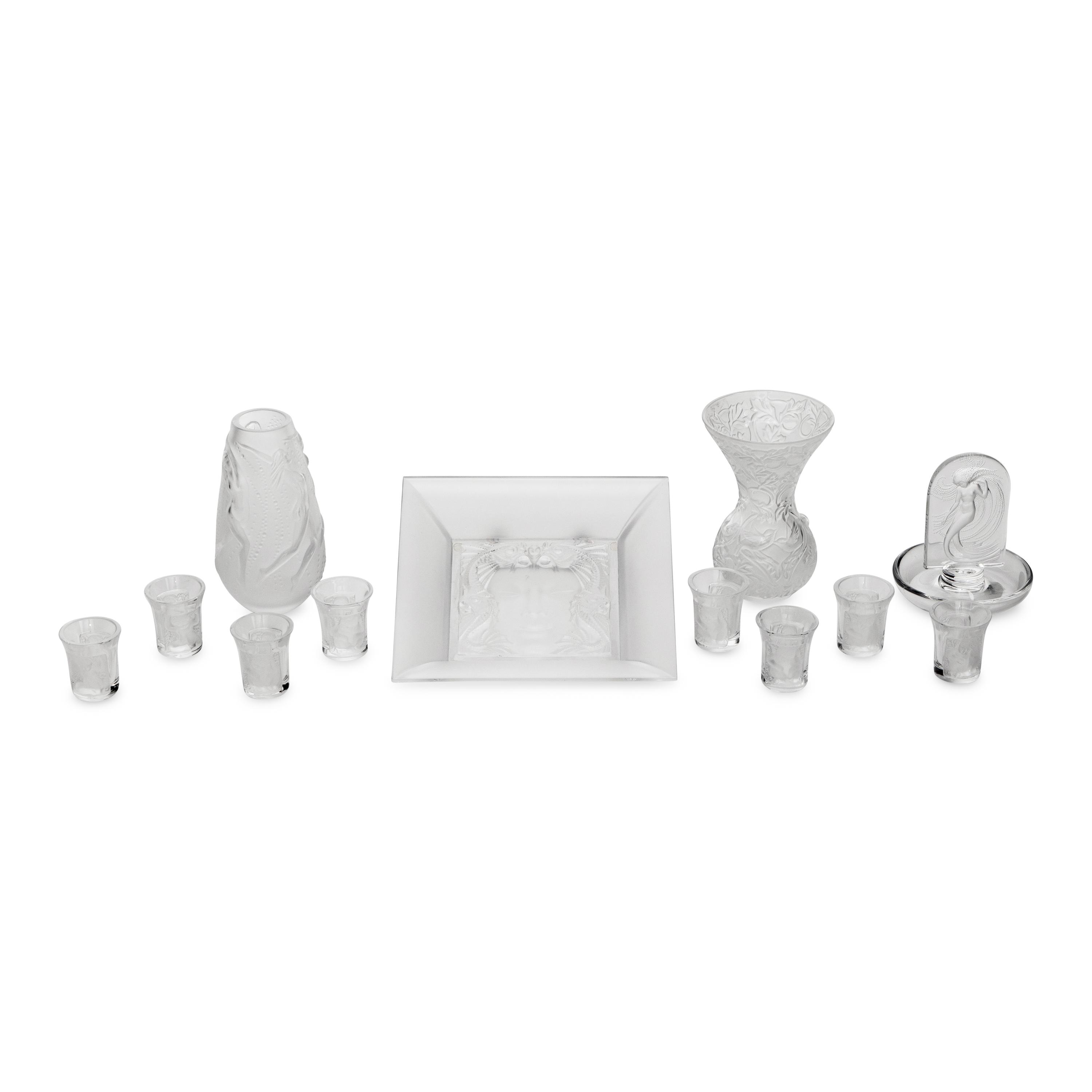 A Group of Lalique Table Articles