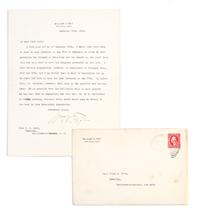 TAFT, WILLIAM H. Typed letter signed (Wm. H. Taft), one page, December 22, 1914.