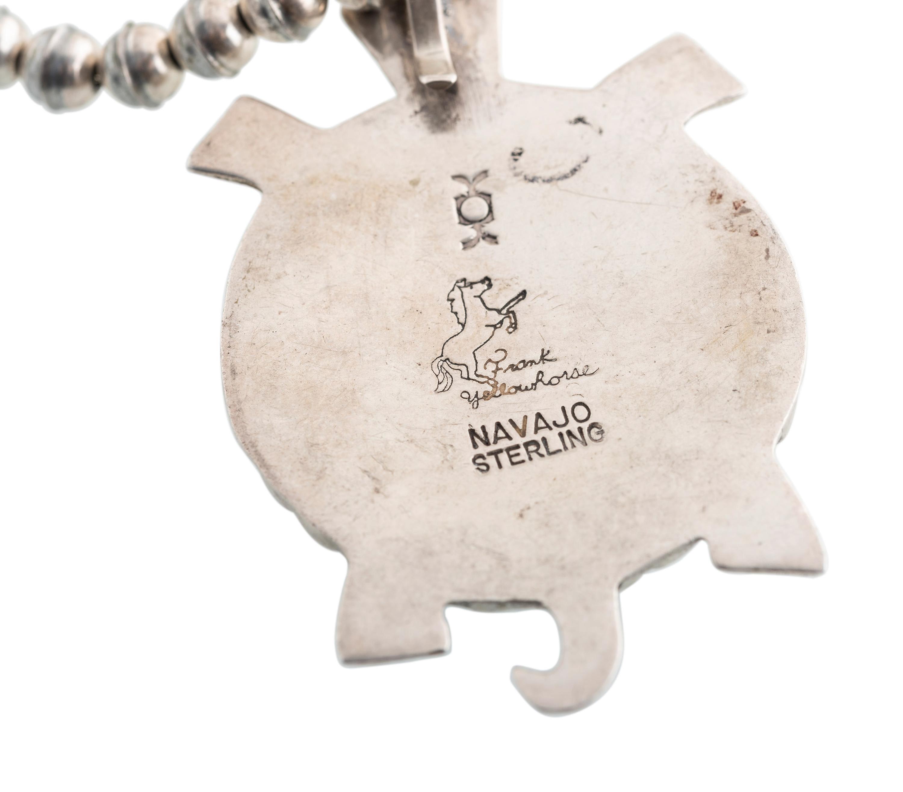 Navajo and Laguna Silver and Inlay Necklaces