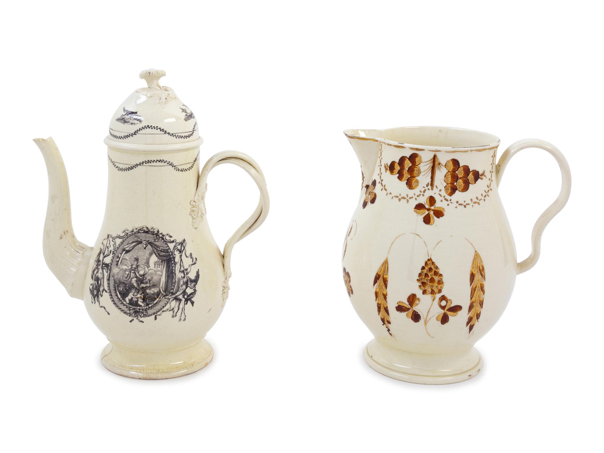 Two English Creamware Articles
