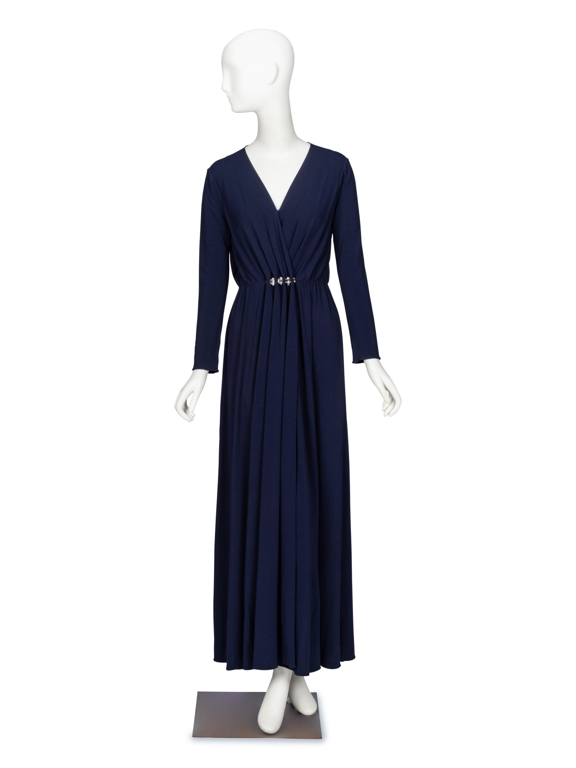 Lanvin, Navy Knit Evening Gown